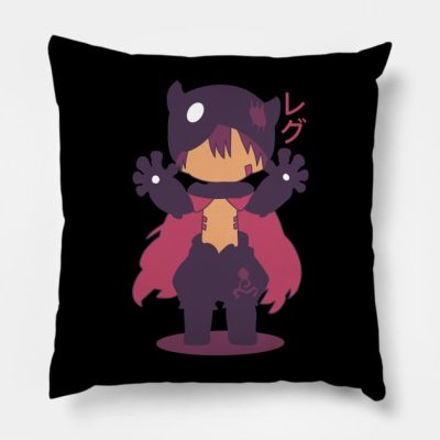 Made In Abyss Reg With Japanese Characters Throw Pillow Official Made In Abyss Merch