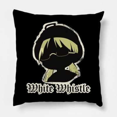 Made In Abyss Riko Grunge White Whistle Silhouette Throw Pillow Official Made In Abyss Merch