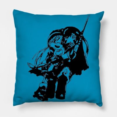 Made In Abyss Reg And Riko Delving Throw Pillow Official Made In Abyss Merch