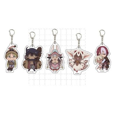 Game Made In Abyss Keychain Doll Anime Nanachi Faputa Riko Acrylic Keyring Pendant for Gift - Made In Abyss Store
