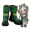 Prushka Shoes Cosplay Made in Abyss Prushka Cosplay Boots Green Shoes Custom Made Any Size for - Made In Abyss Store