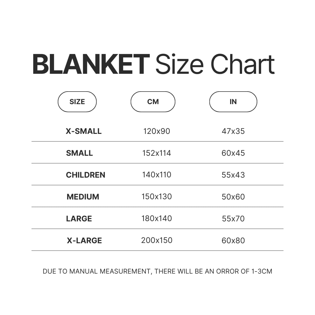 Blanket Size Chart - Made In Abyss Store