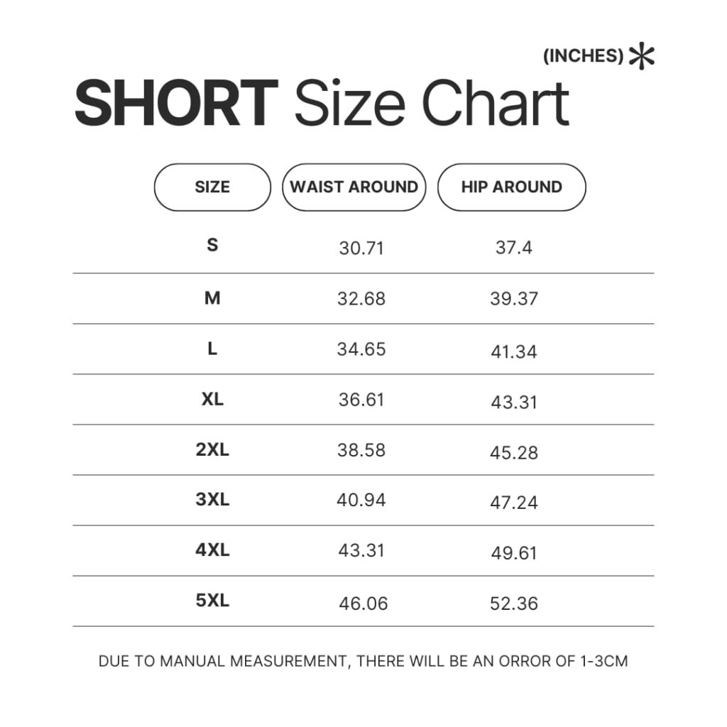 Short Size Chart - Made In Abyss Store