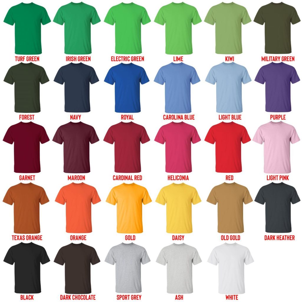 t shirt color chart - Made In Abyss Store